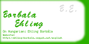 borbala ehling business card