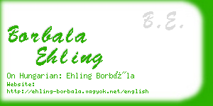 borbala ehling business card